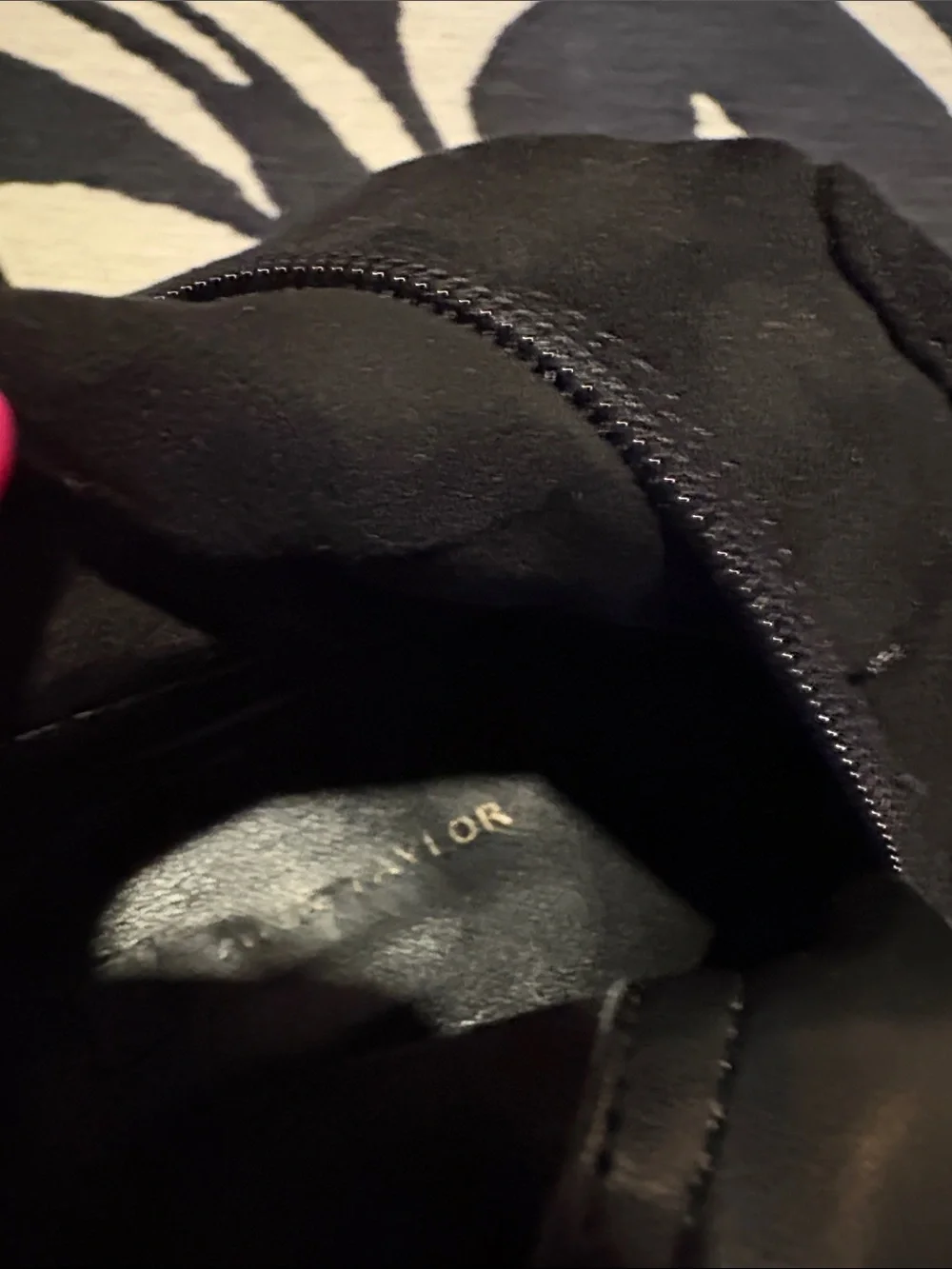 Ann Taylor Black Suede Over-the-Knee Wedge Boots